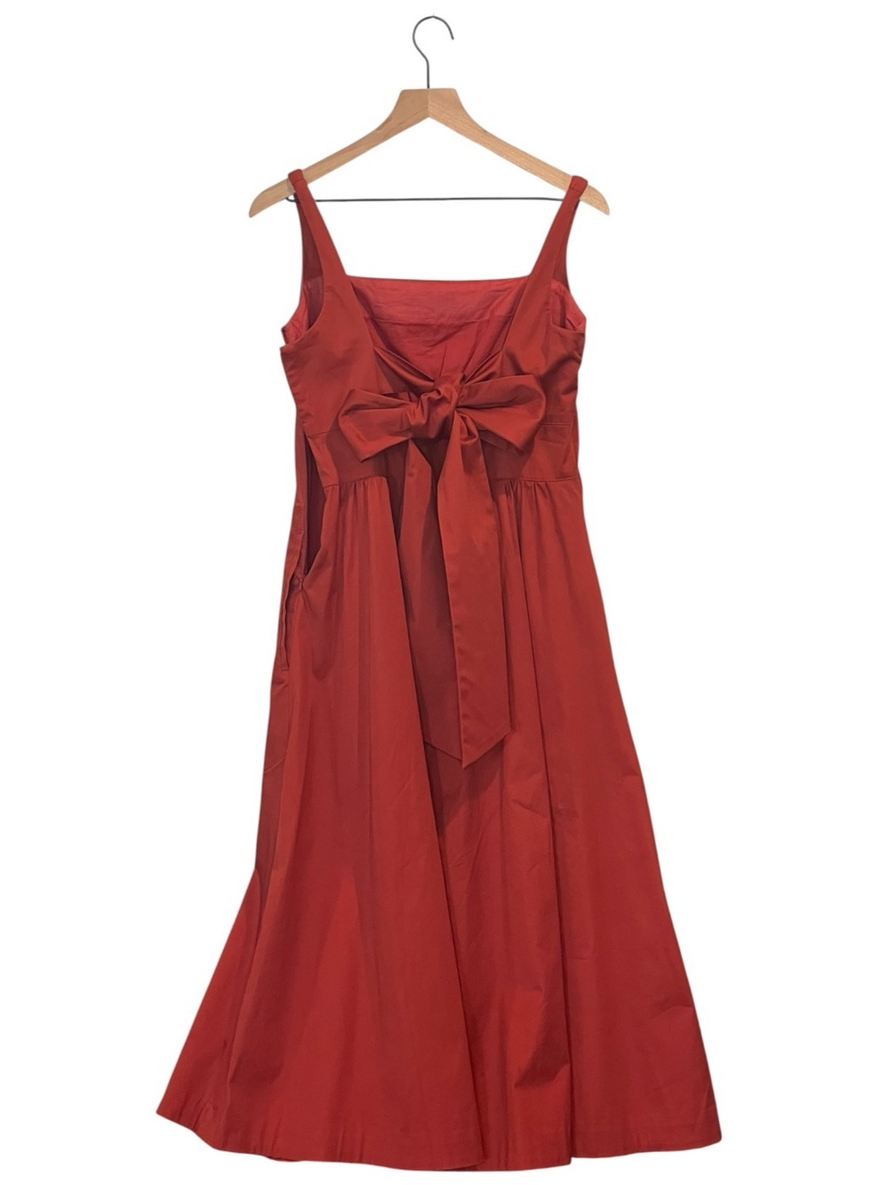 NWT Banana Republic x Harbison Smocked Apron Midi Dress, Sleeveless, Red Clay, 8 - Picture 3 of 16